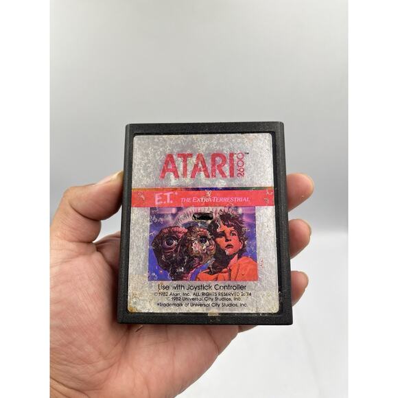 E.T. The Extra-Terrestrial (Atari 2600, 1982) Cartridge Only - Picture 1 of 5